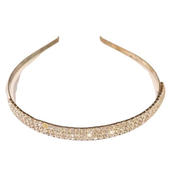 Silver color headband with crystals - Picture 1 of 3